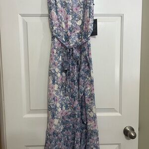 Vince Camuto Purple and Blue Floral Dress